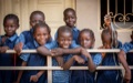 Children from the Baobab Education Centre in Nigeria. In addition to a kindergarten and a school, a clinic for the health of pupils and families from the neighbourhood is also set to be built here.